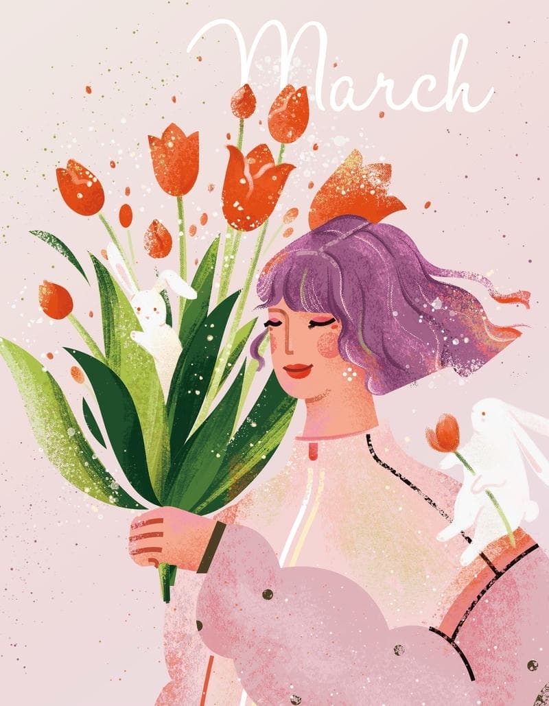 三月日历插画· Season Pace