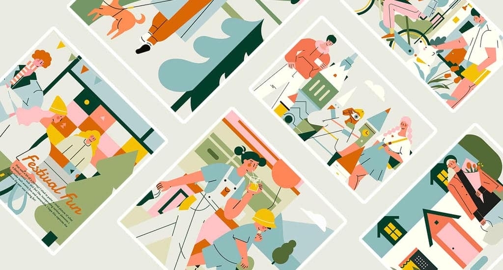 蓝绿橙彩：春日雨后林间的湖畔和小溪